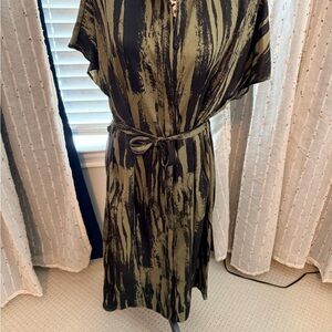 Disturbia Black and Olive Striped Shirt